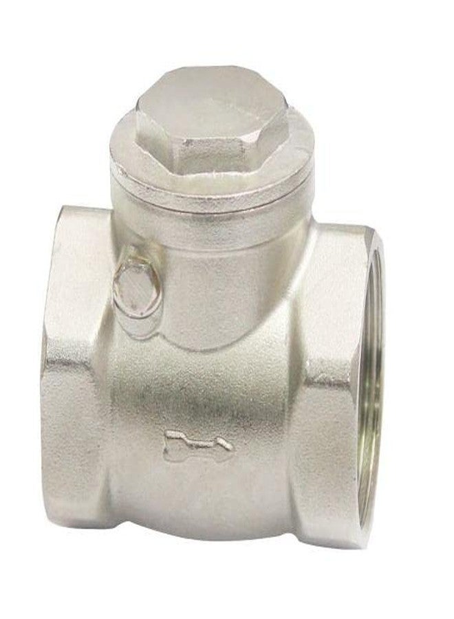 KINIK NRV Valve two pipes Joiner- NRV Valve backflow preventer water to flow in one direction. Non return and check Brass valve plumbing fixture.(2" Inch) Brass Horizontal Swing - Image 2
